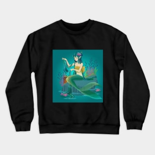 Lily Pond Mermaid Crewneck Sweatshirt